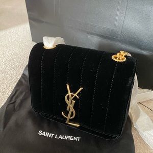 BRAND NEW YSL Small Vicky Velvet Bag